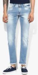 Spykar Light Blue Washed Low Rise Skinny Fit Jeans men