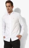 Spykar White Solid Slim Fit Casual Shirt Men