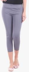 Ss Grey Solid Capri women