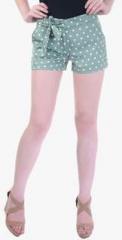 Street 9 Green Printed Shorts women