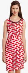 Street 9 Red Embellished Shift Dress women