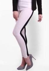 Street 9 White Solid Legging women