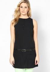 Style Quotient Black Sleeve Less Tunic women