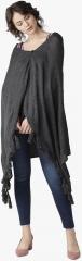 Style Quotient Grey Melange Solid Shrug women