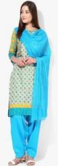 Stylenmart Cotton Firozi Salwar And Dupatta women