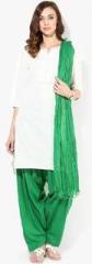 Stylenmart Cotton Green Salwar And Dupatta women