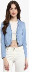 Stylestone Light Blue Solid Shrug women