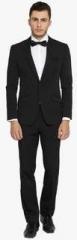 Suitltd Black Solid Slim Fit Tuxedo men