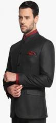 Suitltd Charcoal Grey Solid Tailored Fit Suit men