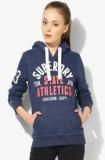 Superdry Navy Blue Printed Hoodie Women