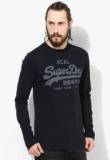 Superdry Navy Blue Printed Round Neck T Shirt men