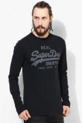 Superdry Navy Blue Printed Round Neck T Shirt men