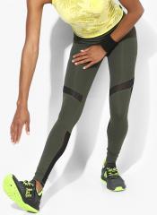 Superdry Olive Solid Leggings women