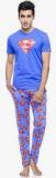 Superman Blue Printed Tracksuits men