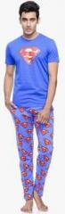 Superman Blue Printed Tracksuits men