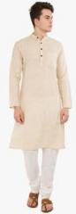 Svanik Beige Solid Kurta men