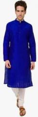 Svanik Blue Solid Kurta men