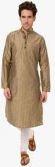 Svanik Grey Striped Kurta men