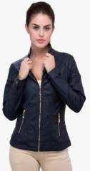 Svt Ada Collection Navy Blue Solid Winter Jacket women