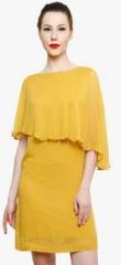 Swatee Singh Yellow Coloured Solid Shift Dress women