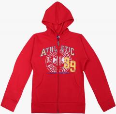 Sweet Angel Red Printed Hoodie girls