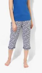 Sweet Dreams Blue Printed Capri women