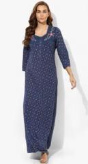 Sweet Dreams Blue Printed Gown women