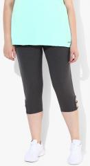 Sweet Dreams Charcoal Solid Capri women