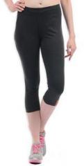 Sweet Dreams Charcoal Solid Capris women