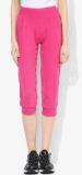 Sweet Dreams Fuchsia Solid Capri Women