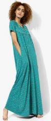 Sweet Dreams Green Printed Gown women