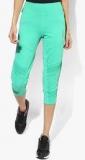 Sweet Dreams Green Solid Capri Women