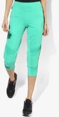 Sweet Dreams Green Solid Capri women