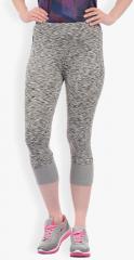 Sweet Dreams Grey Self Design Skinny Fit Capri women