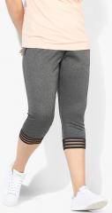 Sweet Dreams Grey Solid Lounge Capris women