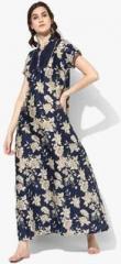 Sweet Dreams Navy Blue Printed Gown women