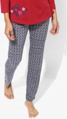 Sweet Dreams Navy Blue Printed Pant women