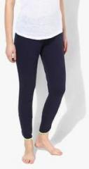 Sweet Dreams Navy Blue Solid Leggings women