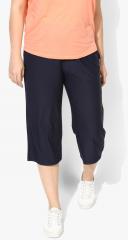 Sweet Dreams Navy Blue Solid Lounge Capris women