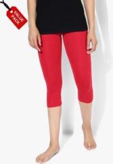 Sweet Dreams Pack Of 2 Red Solid Capris women