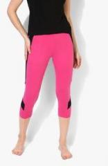 Sweet Dreams Pink Solid Capri women