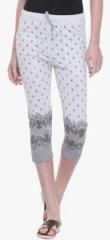 Tab91 Grey Printed Capri women