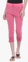 Tab91 Pink Printed Capri women