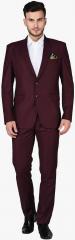 Tag 7 Burgundy Solid Suit men