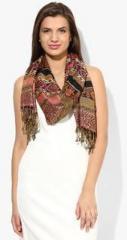 Tassels Multicoloured Printed Stole women