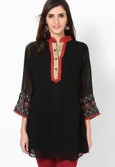 Taurus Black Embroidered Tunic women