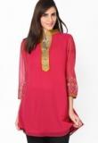 Taurus Pink Embroidered Tunic Women