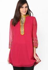 Taurus Pink Embroidered Tunic women