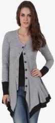 Texco Grey Melange Solid Summer Jacket women