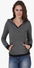 Texco Grey Solid Sweatshirt women